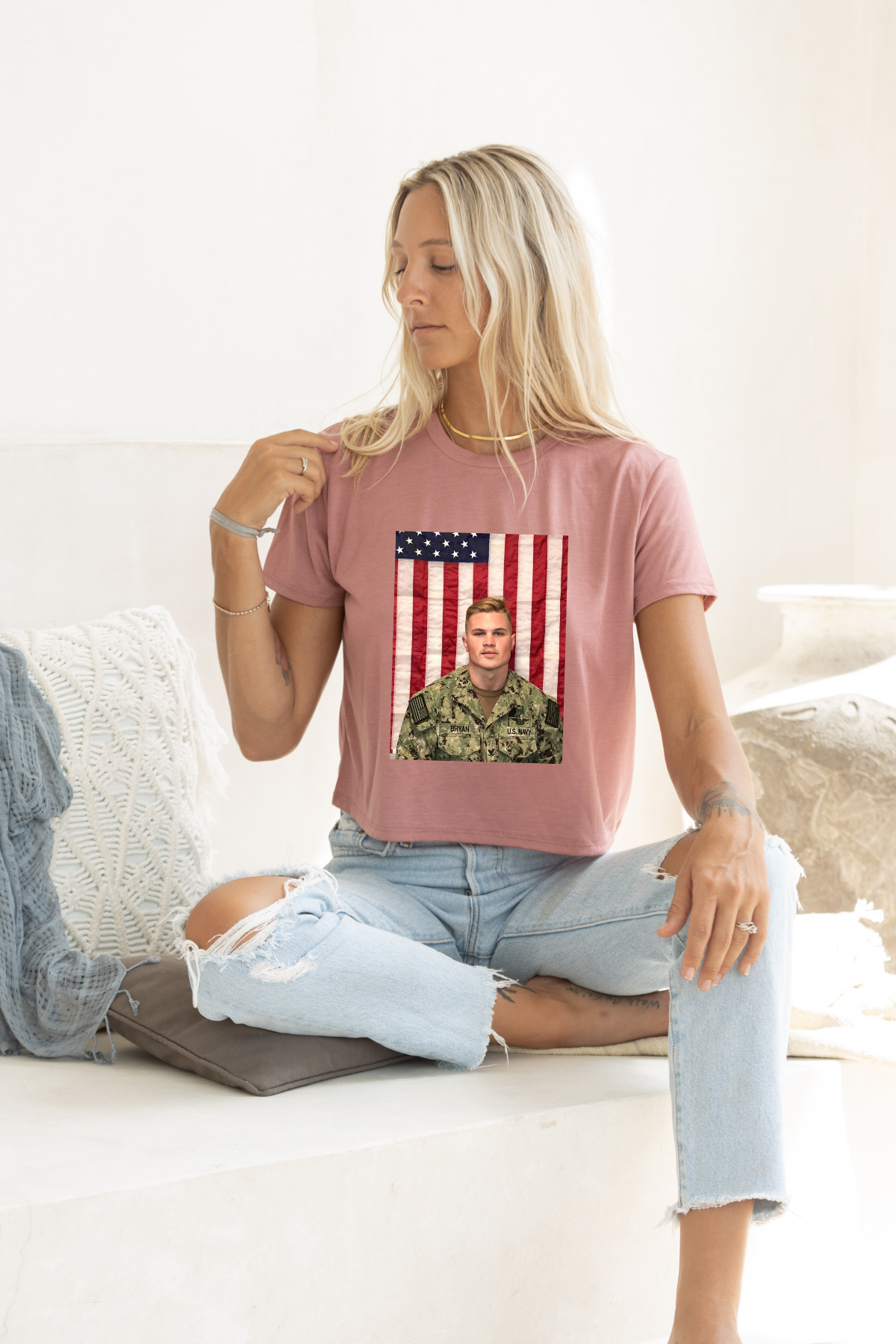 Zach Bryan, Zach Bryan flag cropped Tshirt, Womens  Shirt, Zach Brya Merch, Zach Bryan Gift Idea, Zach Bryan military flag tee