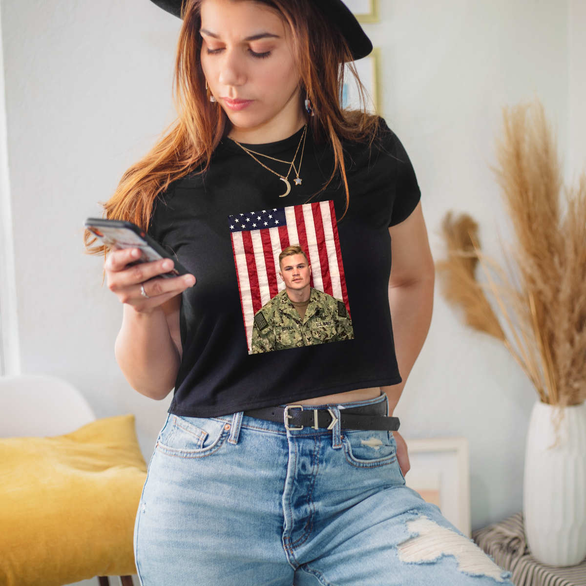 Zach Bryan, Zach Bryan flag cropped Tshirt, Womens  Shirt, Zach Brya Merch, Zach Bryan Gift Idea, Zach Bryan military flag tee