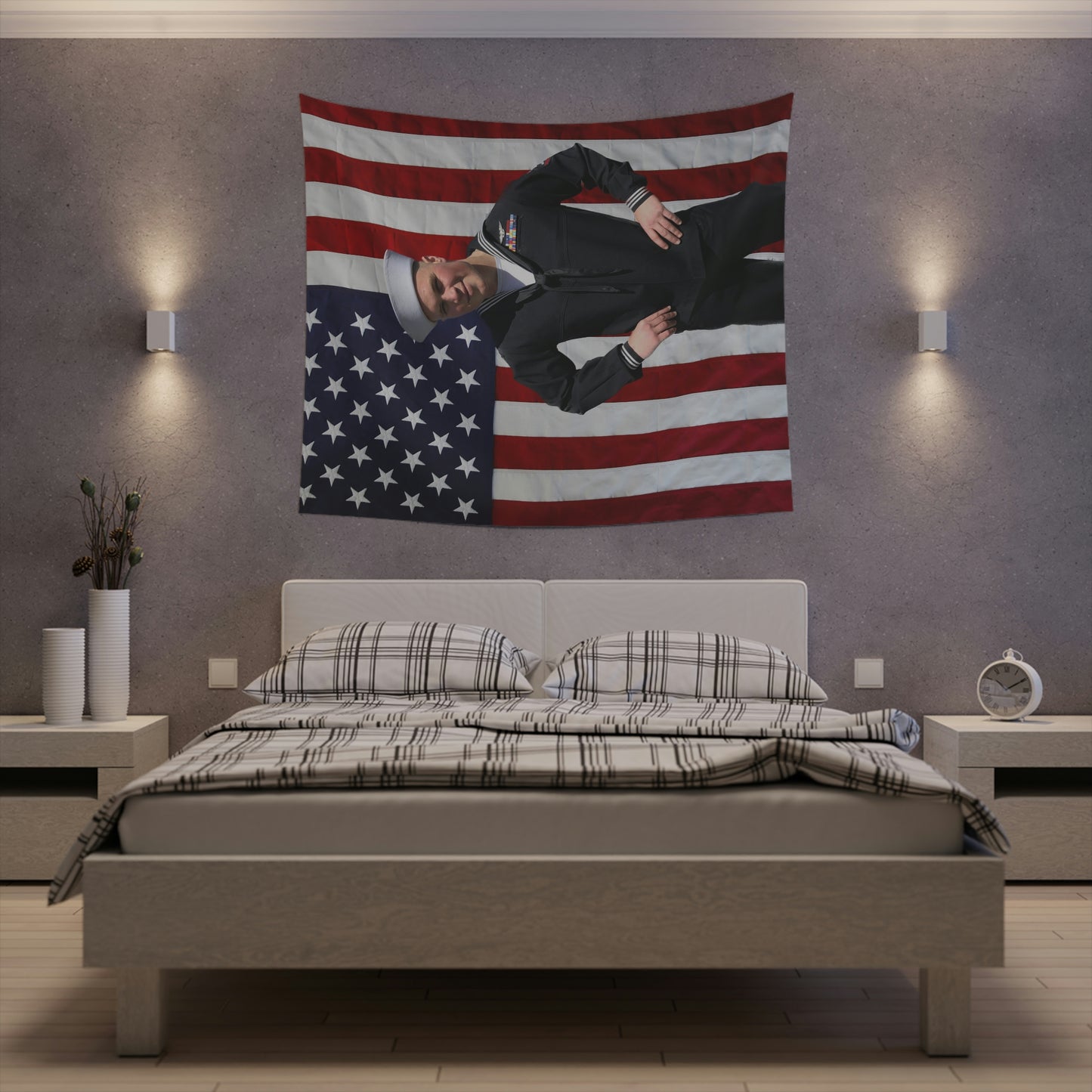 Zach Bryan, Zach Bryan Flag Tapestry, Zach Bryan Gift Idea, Zach Bryan Merch, Zach Bryan Dress Blues uniform , Military Wall Art, wall decor