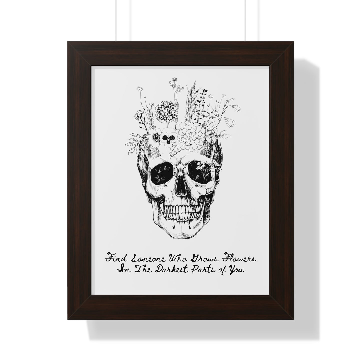 Zach Bryan Framed Poster, Zach Bryan Merch, Find Someone who Grows Flowers In the Darkest Parts of You, Zach Bryan Gift Idea Wall Art