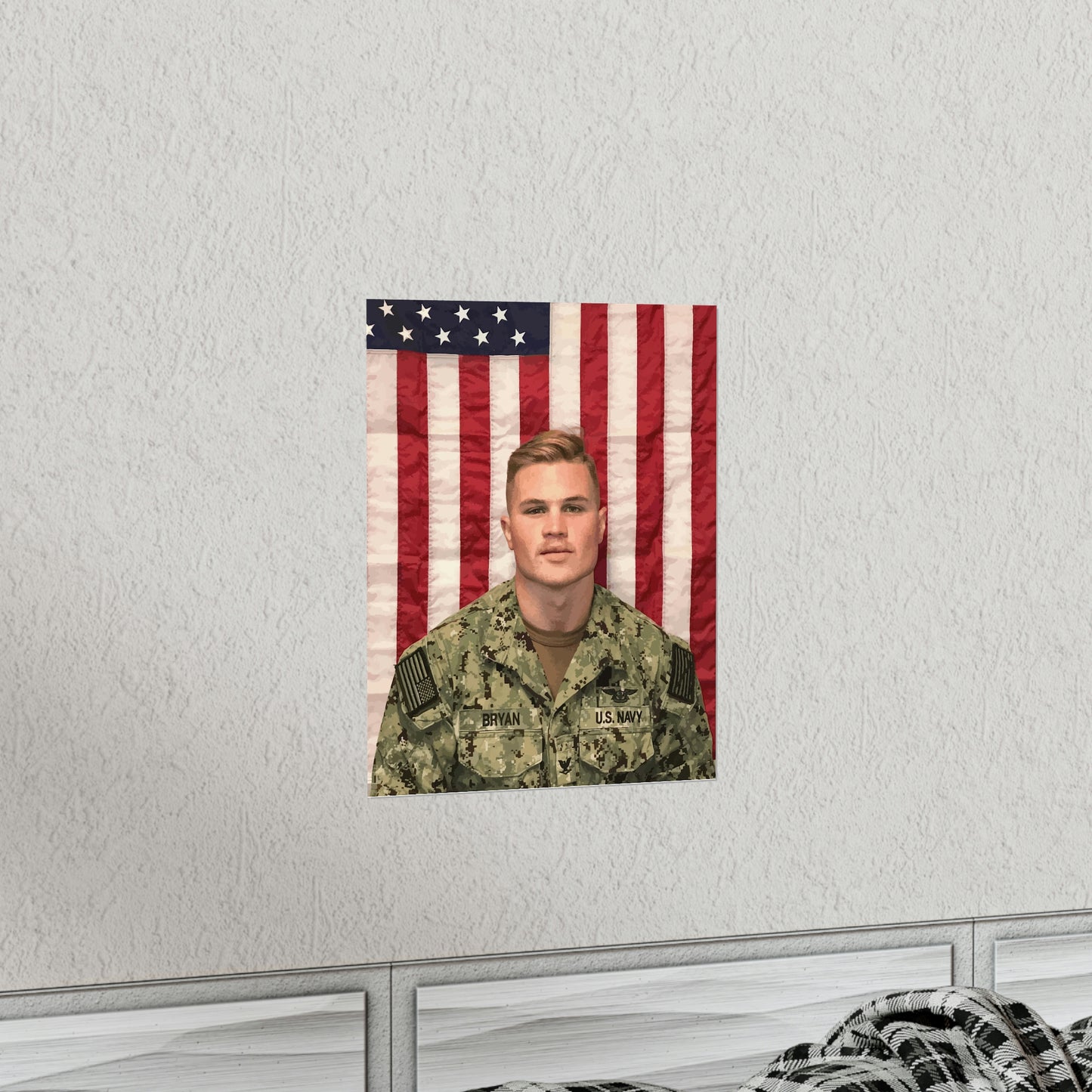 Zach Bryan Poster, Zach Bryan Print, Zach Bryan Merch, Mens Gift Idea, Military Uniform, Zach Bryan Flag Wall Art, American Heartbreak Decor