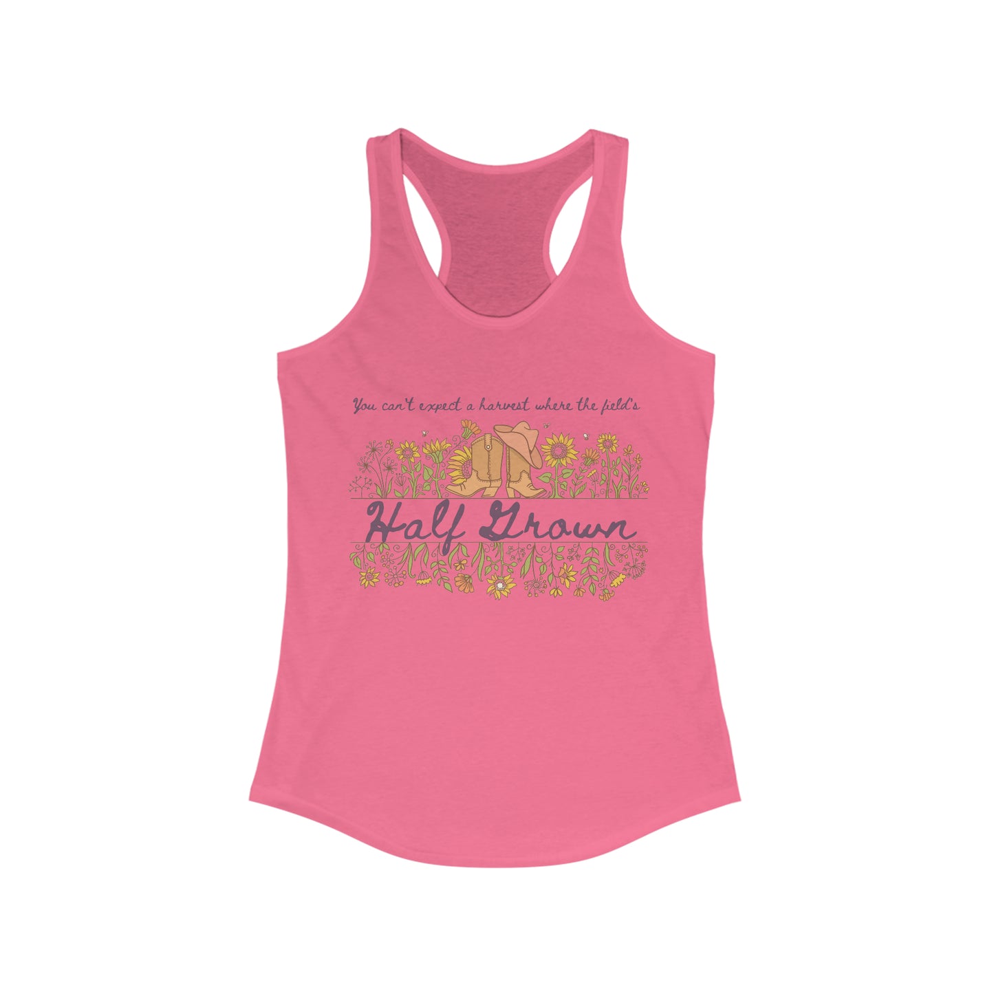 Zach Bryan Tank, Half Grown Shirt, Punchy Tshirt, Zach Bryan Merch, Western Cowgirl Tanktop, Womens Zach Bryan Lyrics Half Grown Tank top