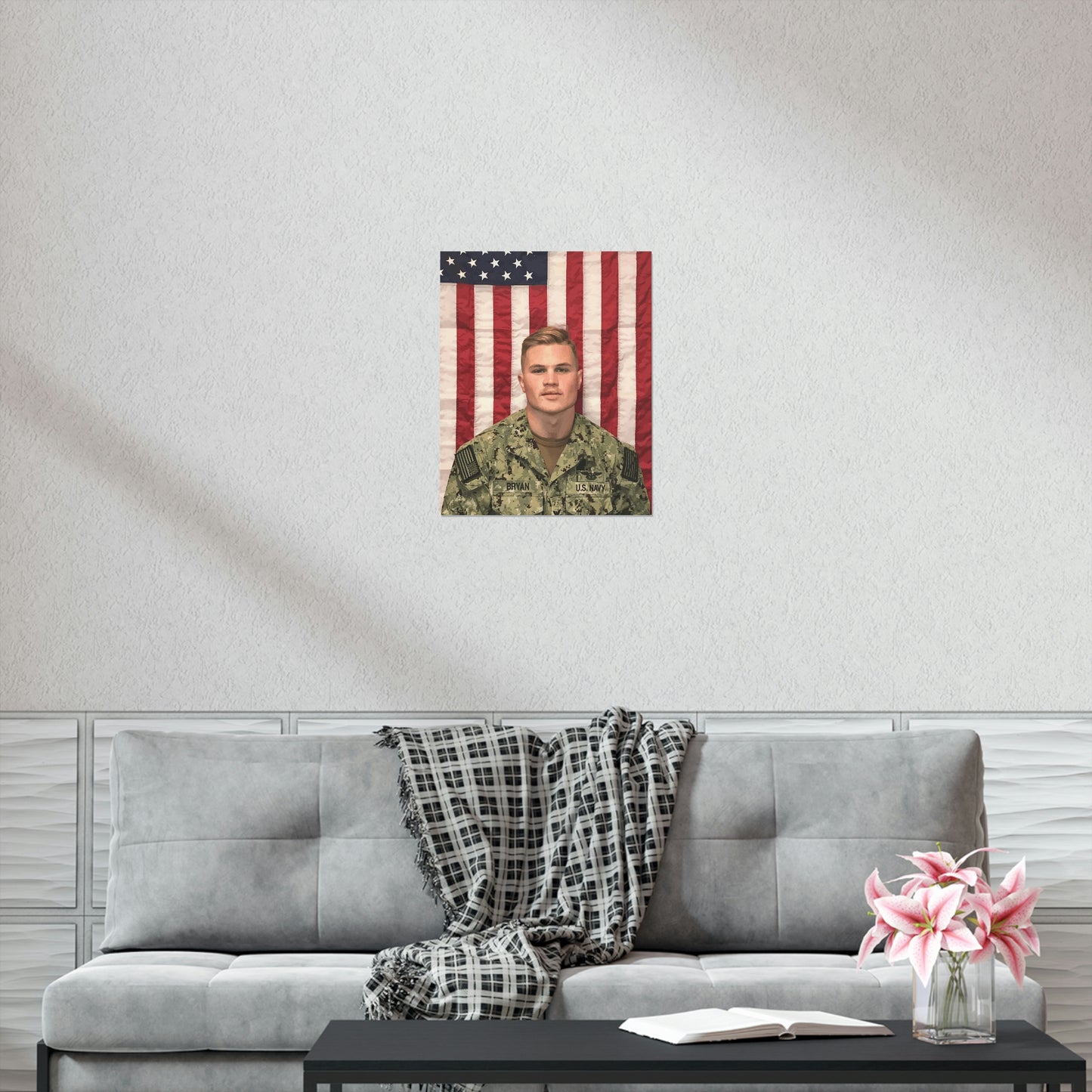 Zach Bryan Poster, Zach Bryan Print, Zach Bryan Merch, Mens Gift Idea, Military Uniform, Zach Bryan Flag Wall Art, American Heartbreak Decor