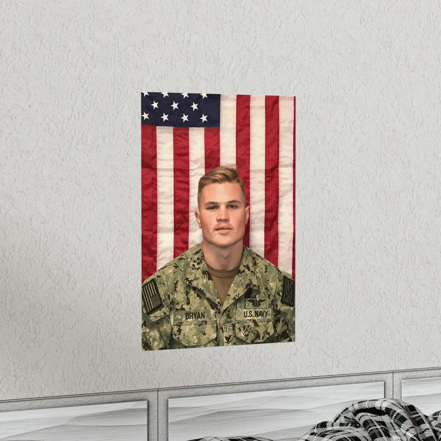 Zach Bryan Poster, Zach Bryan Print, Zach Bryan Merch, Mens Gift Idea, Military Uniform, Zach Bryan Flag Wall Art, American Heartbreak Decor