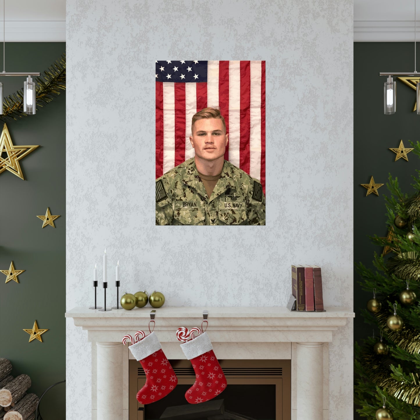 Zach Bryan Poster, Zach Bryan Print, Zach Bryan Merch, Mens Gift Idea, Military Uniform, Zach Bryan Flag Wall Art, American Heartbreak Decor