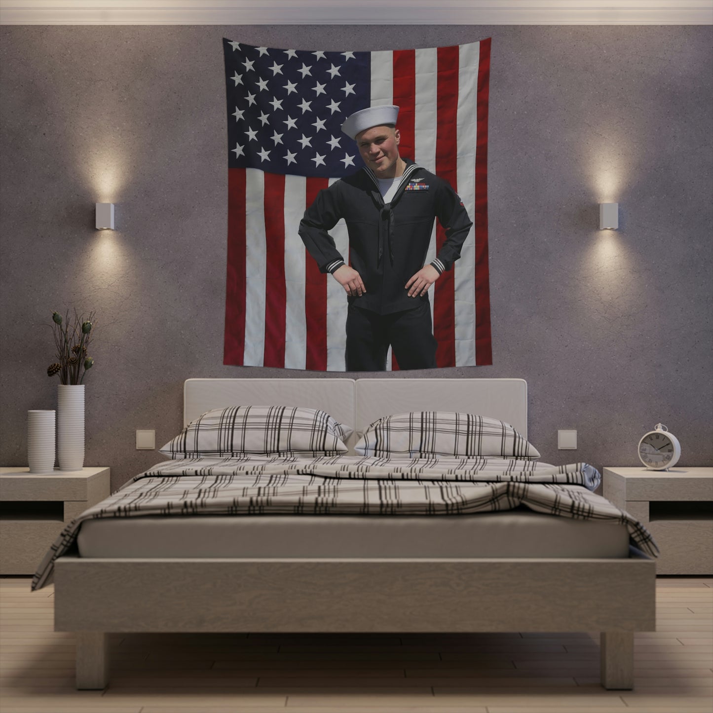 Zach Bryan, Zach Bryan Flag Tapestry, Zach Bryan Gift Idea, Zach Bryan Merch, Zach Bryan Dress Blues uniform , Military Wall Art, wall decor