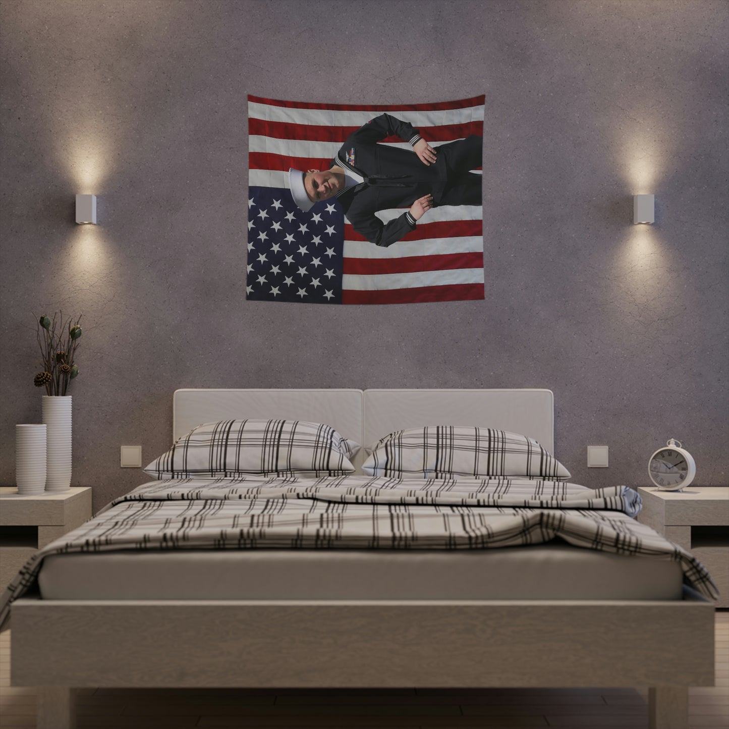 Zach Bryan, Zach Bryan Flag Tapestry, Zach Bryan Gift Idea, Zach Bryan Merch, Zach Bryan Dress Blues uniform , Military Wall Art, wall decor