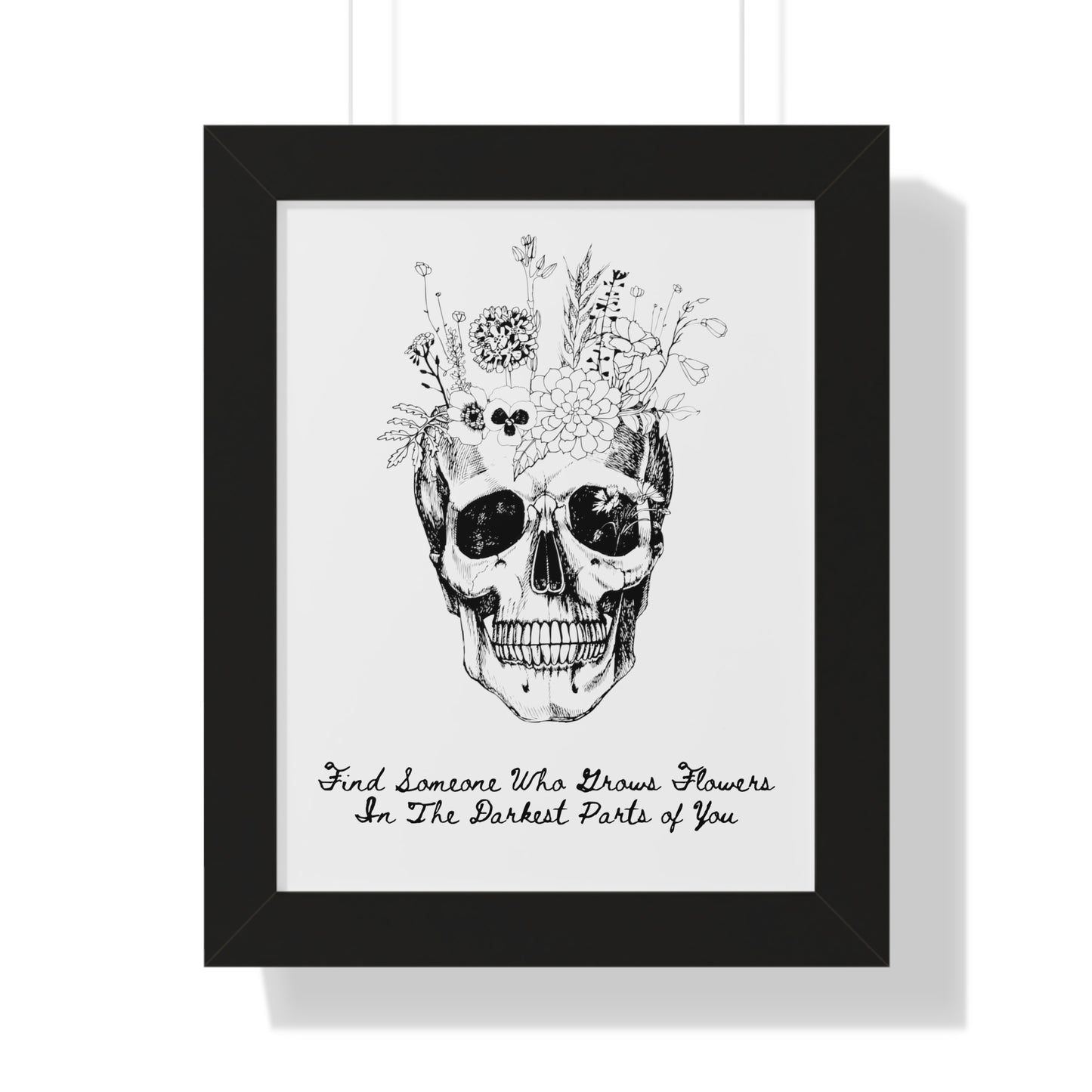 Zach Bryan Framed Poster, Zach Bryan Merch, Find Someone who Grows Flowers In the Darkest Parts of You, Zach Bryan Gift Idea Wall Art