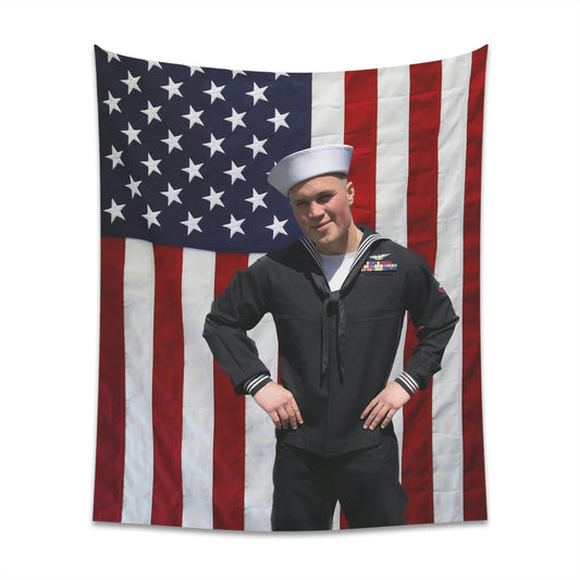 Zach Bryan, Zach Bryan Flag Tapestry, Zach Bryan Gift Idea, Zach Bryan Merch, Zach Bryan Dress Blues uniform , Military Wall Art, wall decor