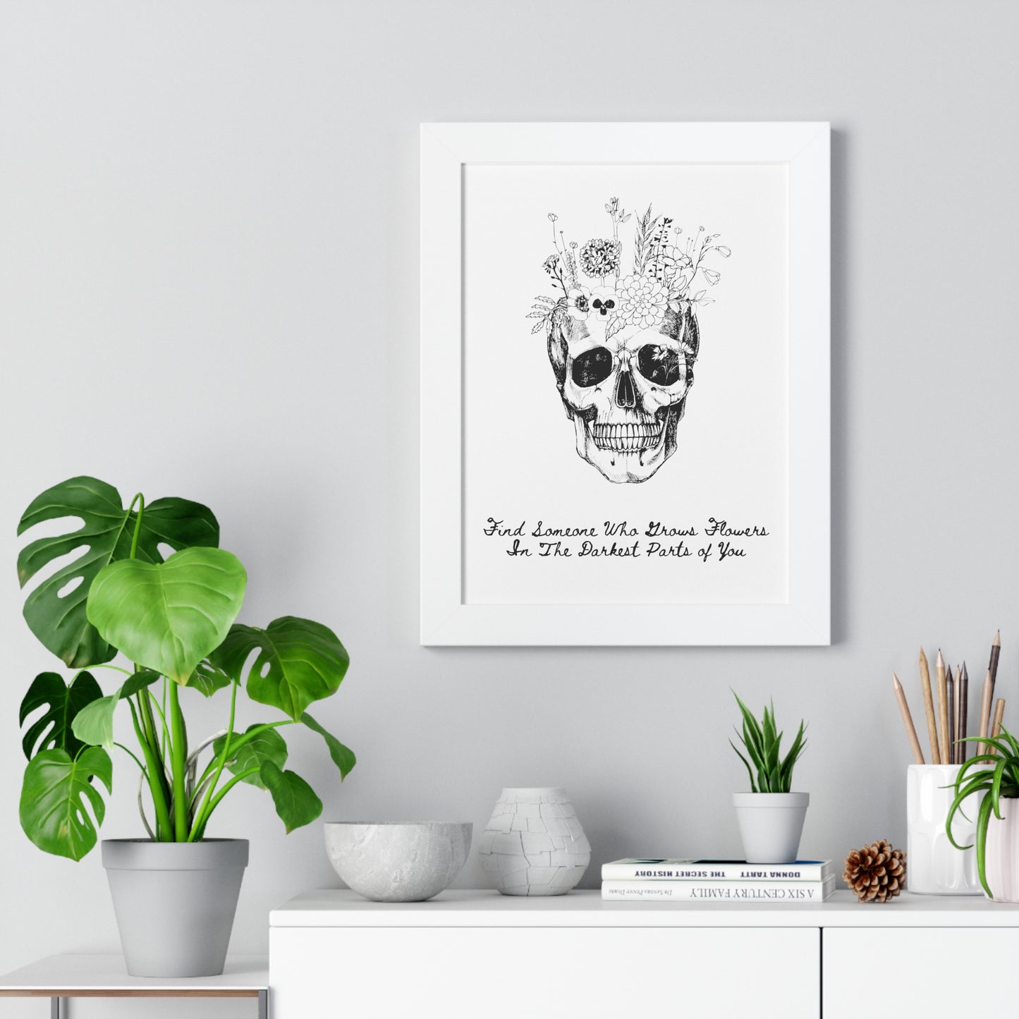 Zach Bryan Framed Poster, Zach Bryan Merch, Find Someone who Grows Flowers In the Darkest Parts of You, Zach Bryan Gift Idea Wall Art