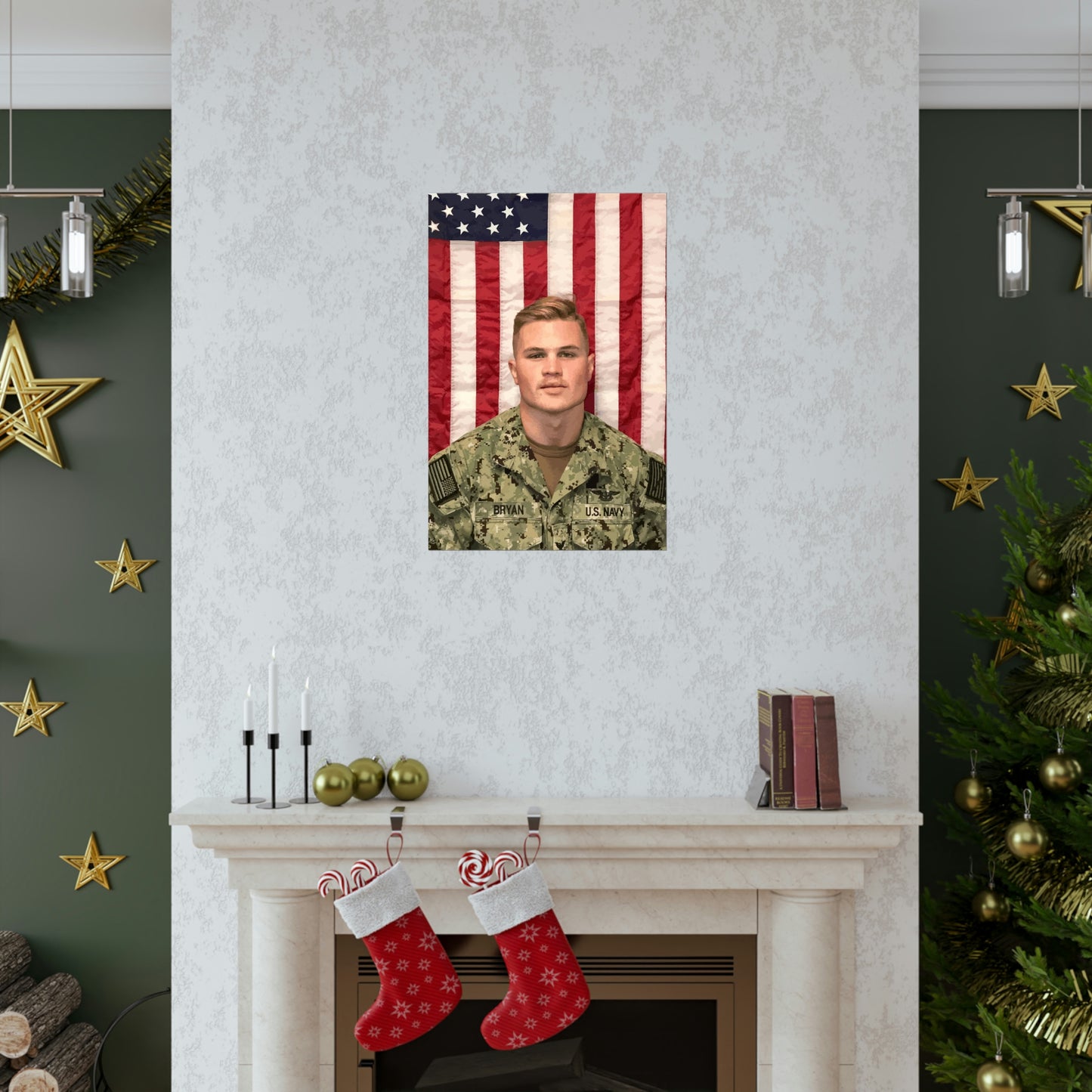 Zach Bryan Poster, Zach Bryan Print, Zach Bryan Merch, Mens Gift Idea, Military Uniform, Zach Bryan Flag Wall Art, American Heartbreak Decor