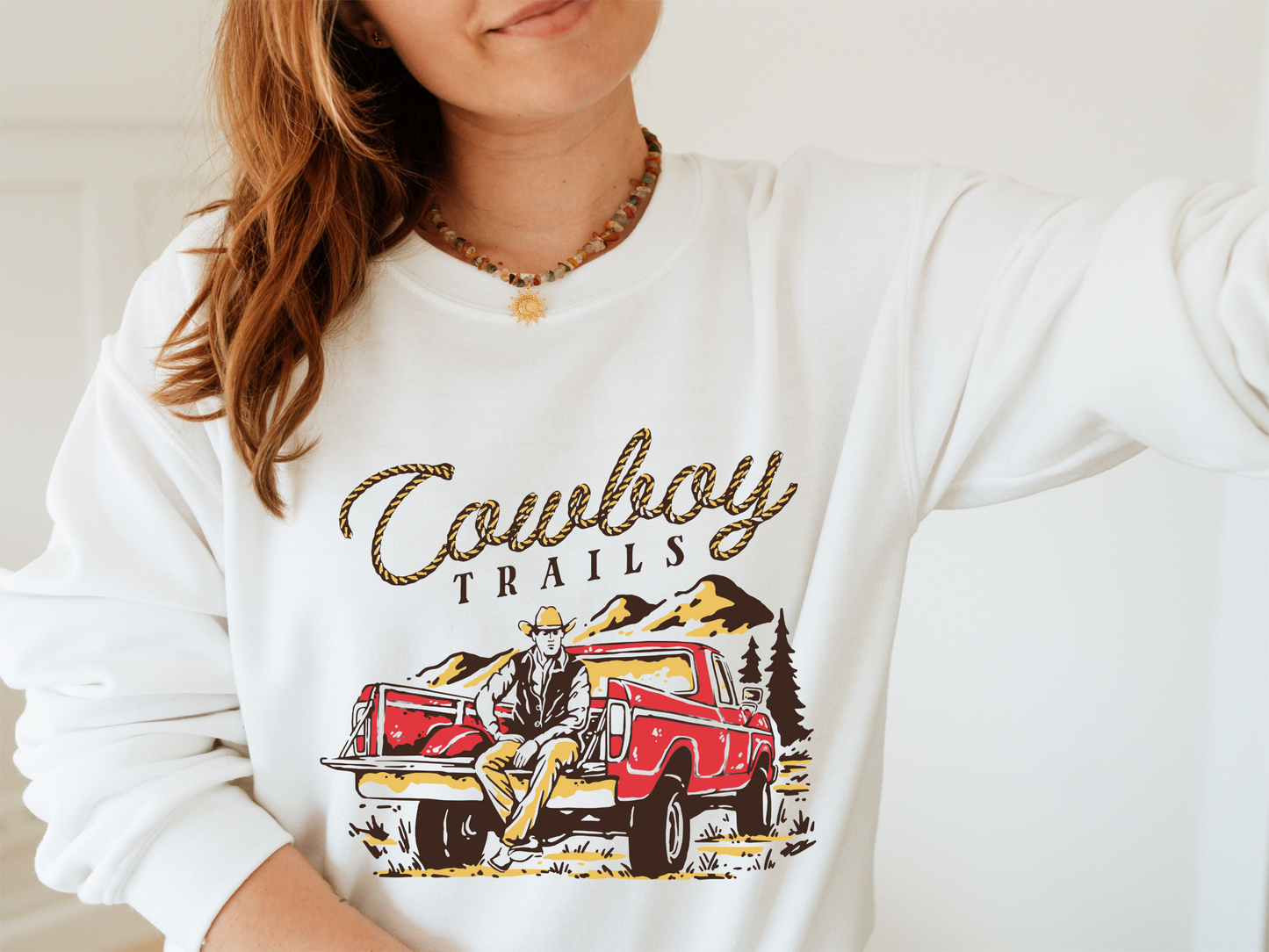 Vintage Graphic Cowboy Sweatshirt | Western Retro Shirt