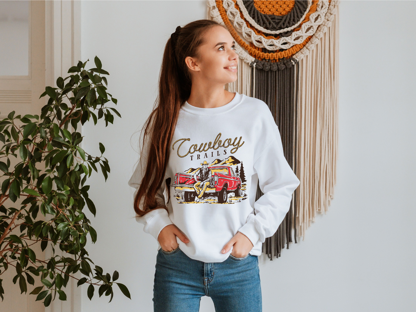 Vintage Graphic Cowboy Sweatshirt | Western Retro Shirt