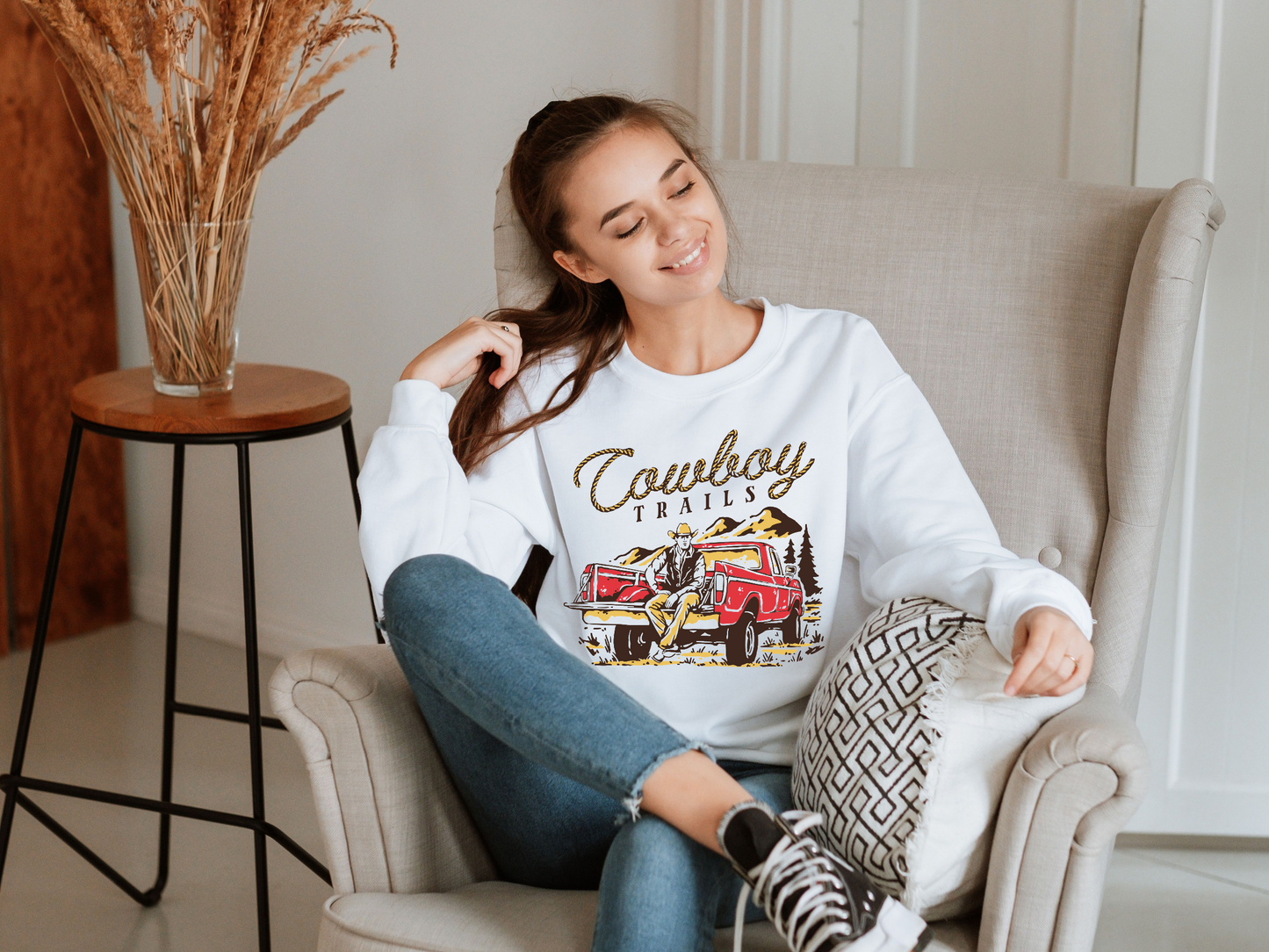 Vintage Graphic Cowboy Sweatshirt | Western Retro Shirt