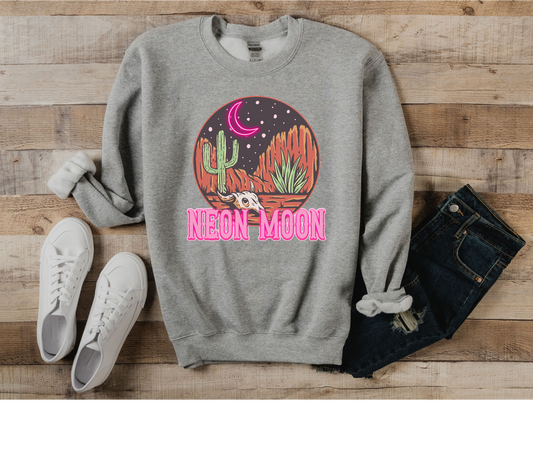 Neon Moon Sweatshirt, Neon Moon graphic Shirt,  Brooks Dunn, Country Music Graphic Sweatshirt, Western Fashion, Country Western Gift Idea
