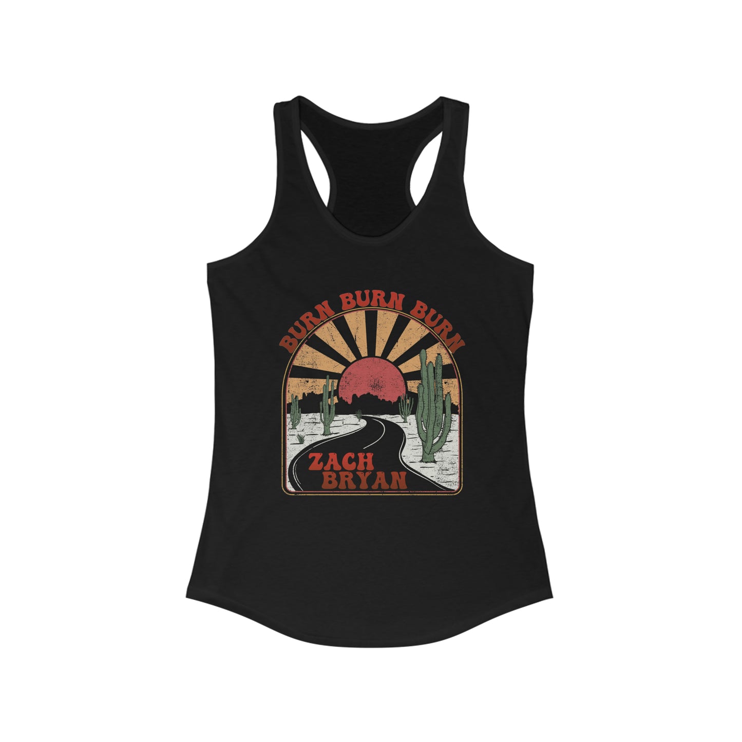 Zach Bryan Tank, Burn Burn Burn Racerback Tank, Punchy Tshirt, Zach Bryan Merch, Western Cowgirl Tank, Womens Zach Bryan Burn Burn Burn Tee