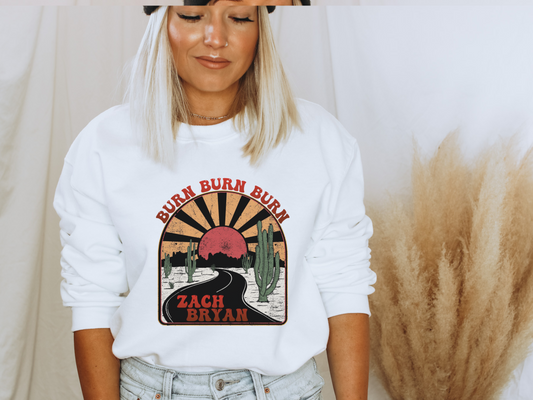 Zach Bryan, Zach Bryan Sweatshirt, Burn Burn Burn, Zach Bryan Gift Idea, Joy Pain Sky, Western TShirt, Zach BryanShirt, Retro Lyrics graphic