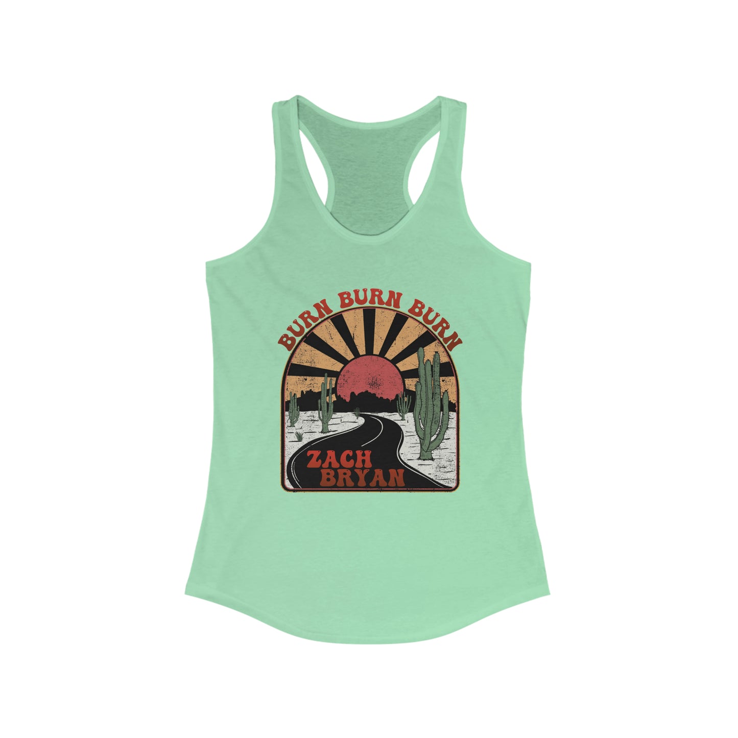 Zach Bryan Tank, Burn Burn Burn Racerback Tank, Punchy Tshirt, Zach Bryan Merch, Western Cowgirl Tank, Womens Zach Bryan Burn Burn Burn Tee