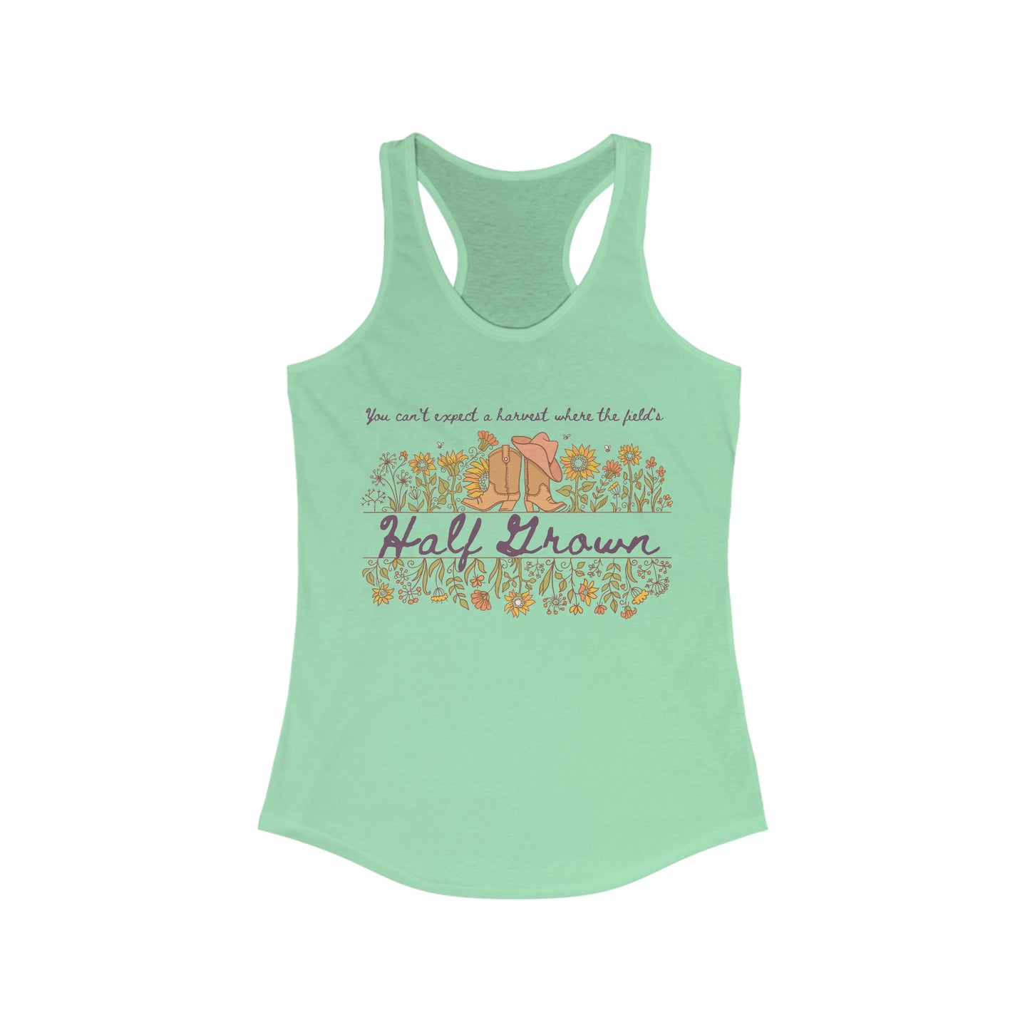 Zach Bryan Tank, Half Grown Shirt, Punchy Tshirt, Zach Bryan Merch, Western Cowgirl Tanktop, Womens Zach Bryan Lyrics Half Grown Tank top