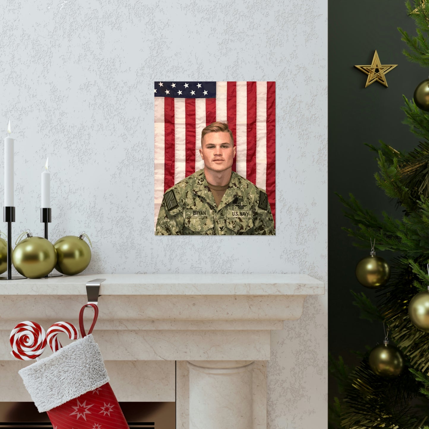 Zach Bryan Poster, Zach Bryan Print, Zach Bryan Merch, Mens Gift Idea, Military Uniform, Zach Bryan Flag Wall Art, American Heartbreak Decor