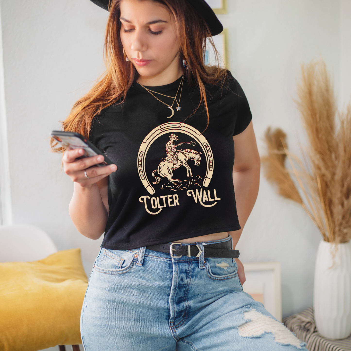 Colter Wall Crop Top, Colter Wall cropped Tshirt, Womens Rodeo Shirt, Colter Wall Merch, Colter Wall Gift Idea, Western Tee, Western Rodeo