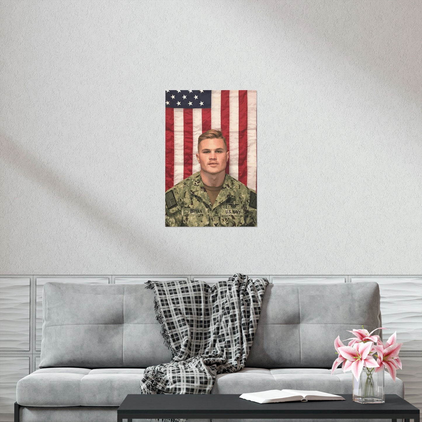 Zach Bryan Poster, Zach Bryan Print, Zach Bryan Merch, Mens Gift Idea, Military Uniform, Zach Bryan Flag Wall Art, American Heartbreak Decor