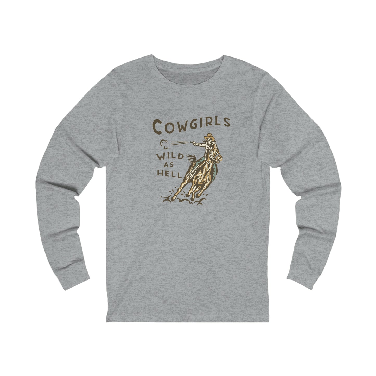 Western Cowgirl Shirt, Country Western Gift Ideas, Women's Western Shirt, Cowgirl Long Sleeve Tee, Western Cow Girl Shirt