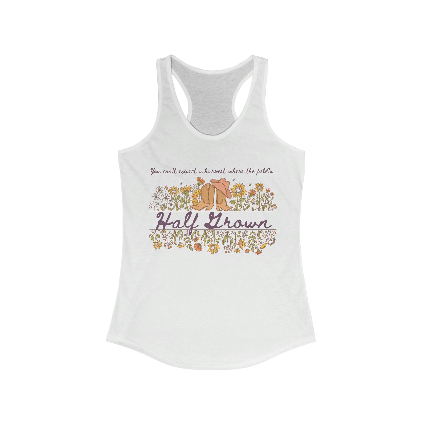 Zach Bryan Tank, Half Grown Shirt, Punchy Tshirt, Zach Bryan Merch, Western Cowgirl Tanktop, Womens Zach Bryan Lyrics Half Grown Tank top