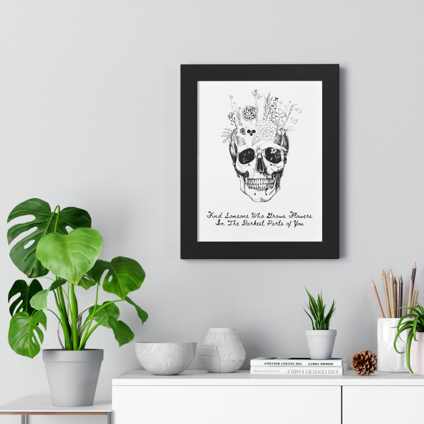 Zach Bryan Framed Poster, Zach Bryan Merch, Find Someone who Grows Flowers In the Darkest Parts of You, Zach Bryan Gift Idea Wall Art