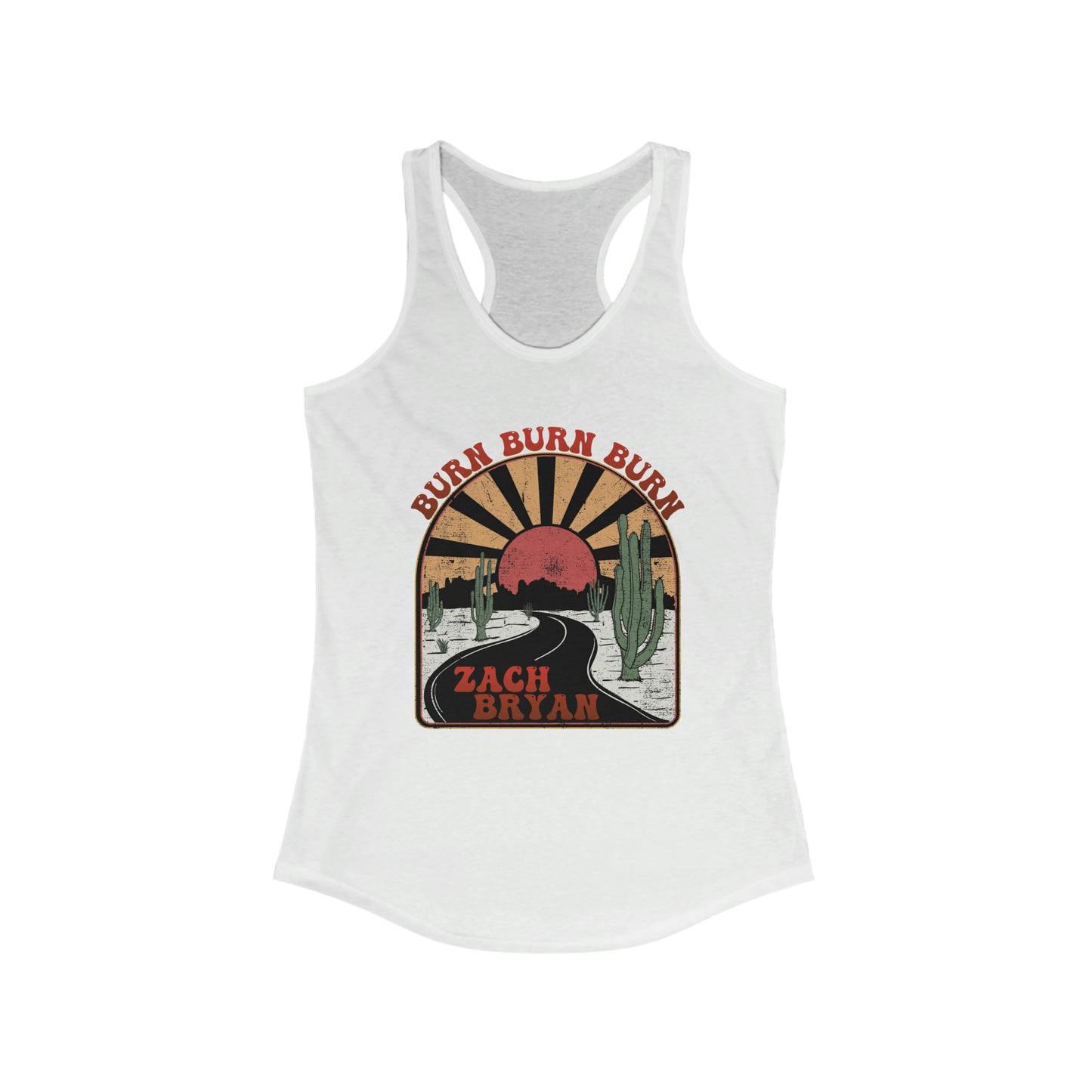 Zach Bryan Tank, Burn Burn Burn Racerback Tank, Punchy Tshirt, Zach Bryan Merch, Western Cowgirl Tank, Womens Zach Bryan Burn Burn Burn Tee