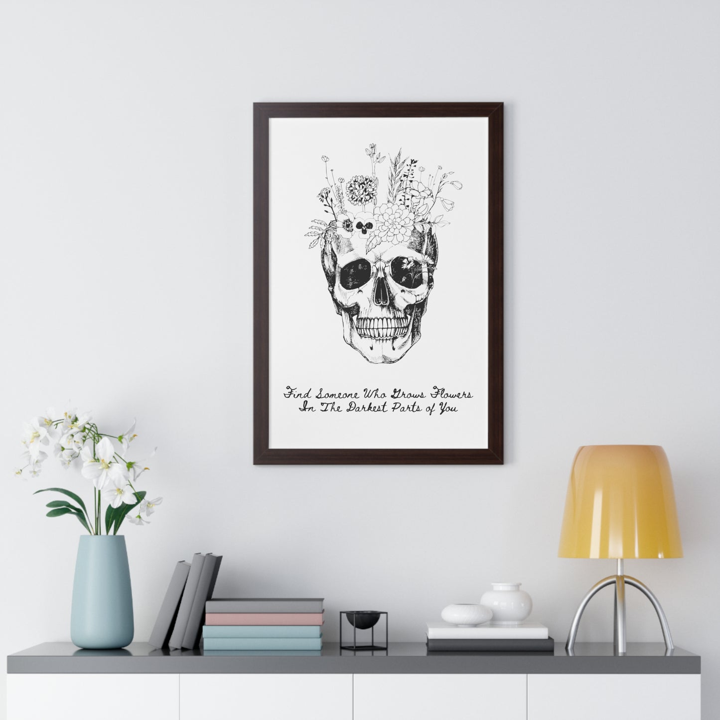 Zach Bryan Framed Poster, Zach Bryan Merch, Find Someone who Grows Flowers In the Darkest Parts of You, Zach Bryan Gift Idea Wall Art